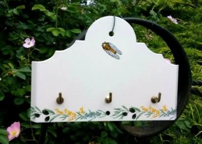 Accroche-torchon émaillé Provence déco Vintage plaque émail